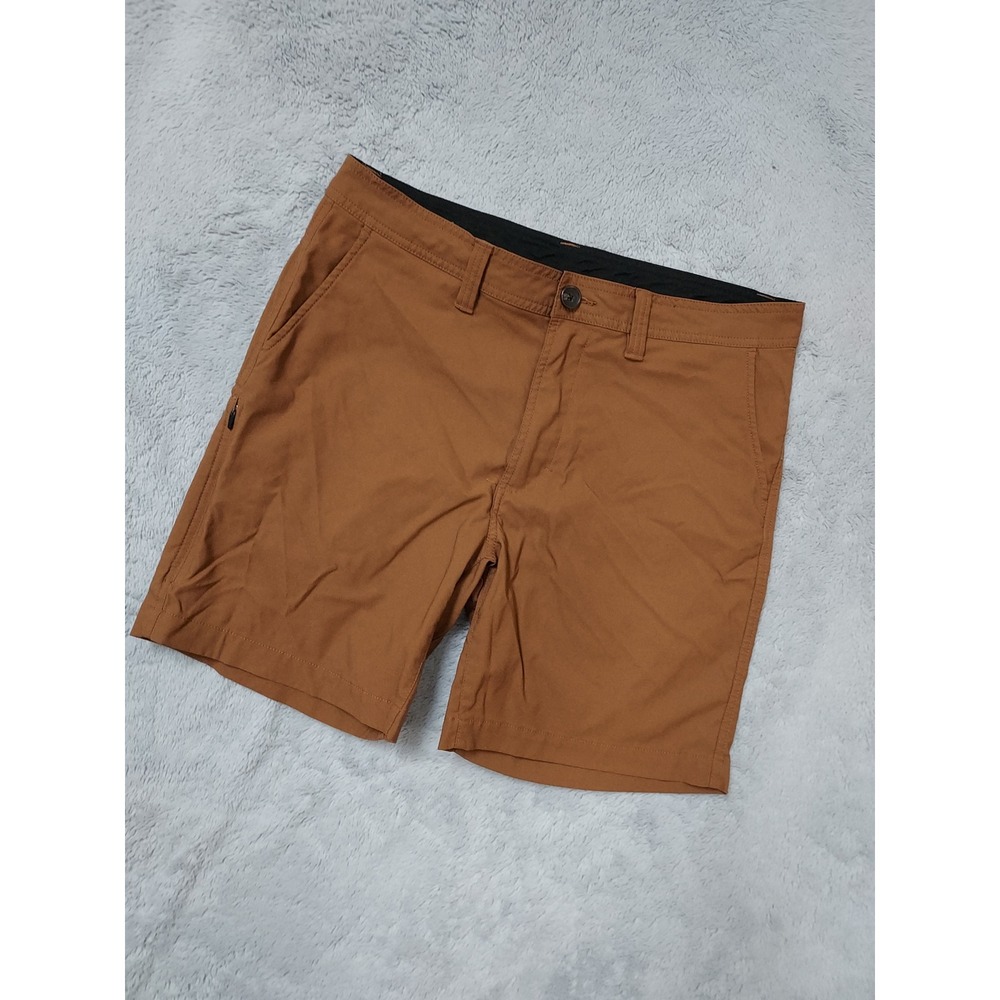 Prana Shorts Mens 34x7 Alameda Stretch Hiking Outdoor Brown Utility Pocket EUC